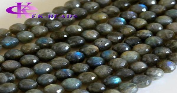 

discount whole natural genuine blue labradorite faceted round loose stone beads 318mm diy necklaces or bracelets 155quot 04965896, Black