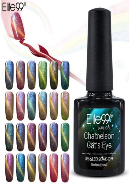 

elite99 chameleon cat eye gel nail 3d magnetic gel nail polishes 24 colors glitter gel varnish soak off uv gellacquer2968091, Red;pink