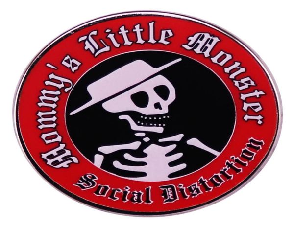 

mom039s little monster music album skull pin rock music badge backpack decorative metal jewelry8580282, Blue