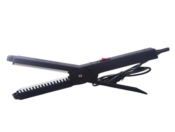 

wholeblack ceramic titanium plate hair straightener professional straightening flat iron 220240v mf00112710153, Black