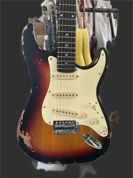 

relic-st electric guitar, style,alder with maple neck,3 color guiatarra
