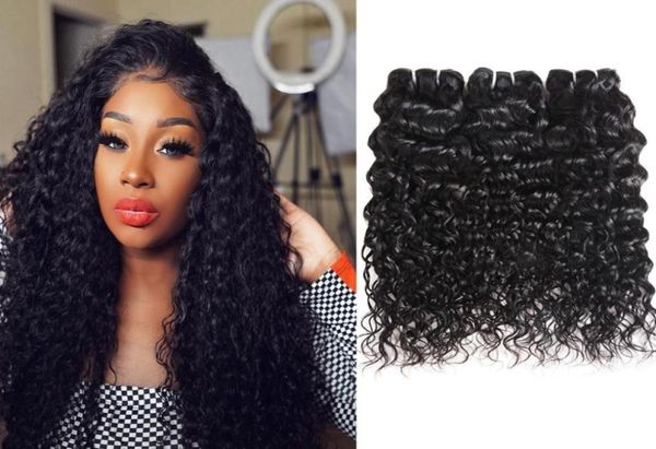 

indian hair body wave deep loose wave malaysian kinky curly brazilian straight human hair bundles weft water wave peruvian hair ex7612718, Black
