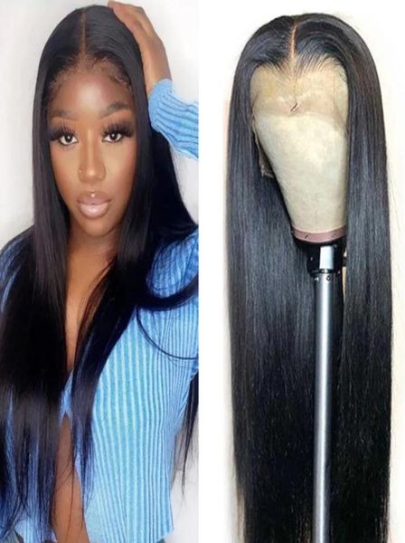 

13x4 straight lace frontal human hair wigs 1030inch brazilian straight hair wigs unprocessed swiss lace front wigs8010927, Black;brown