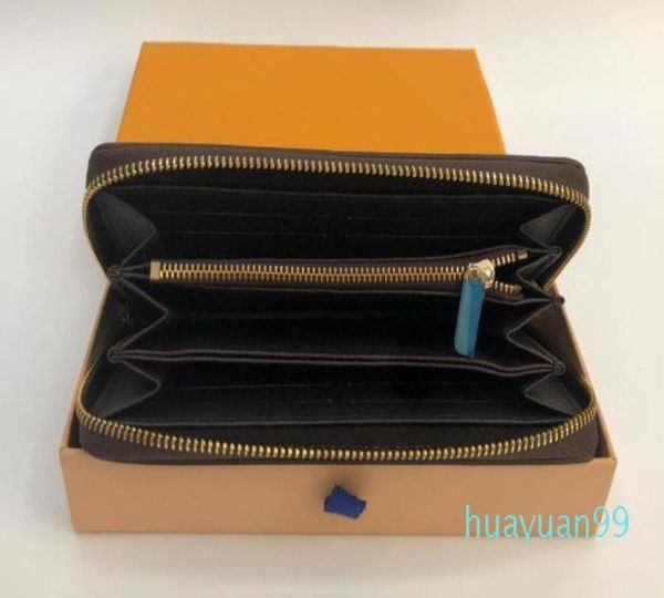 

newfashion single zipper men women leather ladies long purse with orange box card 600172750844, Red;black