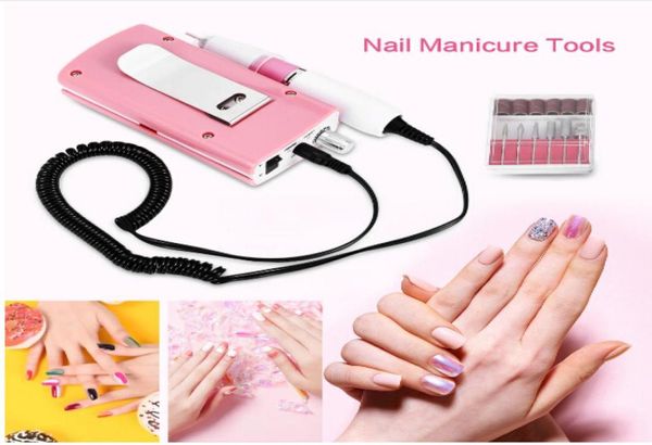 

electric nail drill manicure machine 18w 30000rpm acrylic nail file drill manicure pedicure kit rechargeable nail art equipment1199604