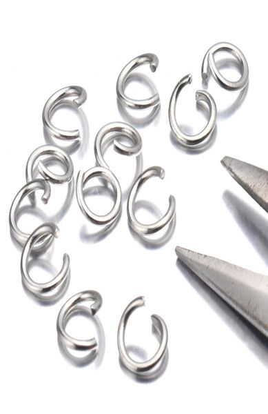 

1000pcslot gold silver stainless steel open jump rings 4568mm split rings connectors for diy ewelry findings making2531538