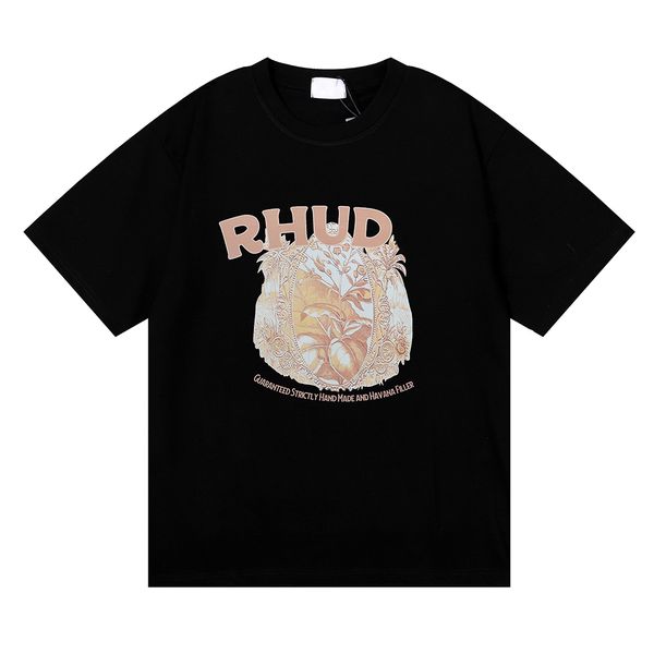 

23ss men's t-shirt graphic t-shirt rhu t-shirt designer apparel camiseta hombre, White;black