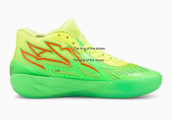 

2023lamelo shoes mb.02 slime men basketball shoes 2023 boys lamelo ball mb02 802 c fluro green pes lime squeeze sport shoe