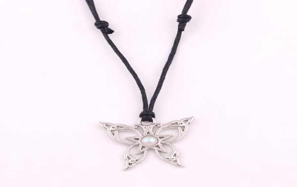 

x2 one piece silver butterfly pentagram pendant with purple amulet jewelry6358641
