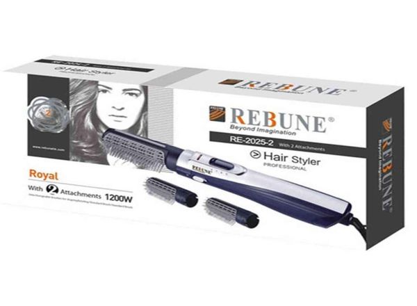 

rebune 2025 220v 1200w new styling tools powerful multifunctional hair dryer air styler brush6088085, Black