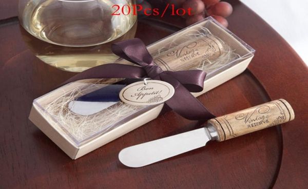 

cheese knife wedding door gift of vintage reserve stainlesssteel spreader favor with wine cork handle for bridal shower favors an7595193