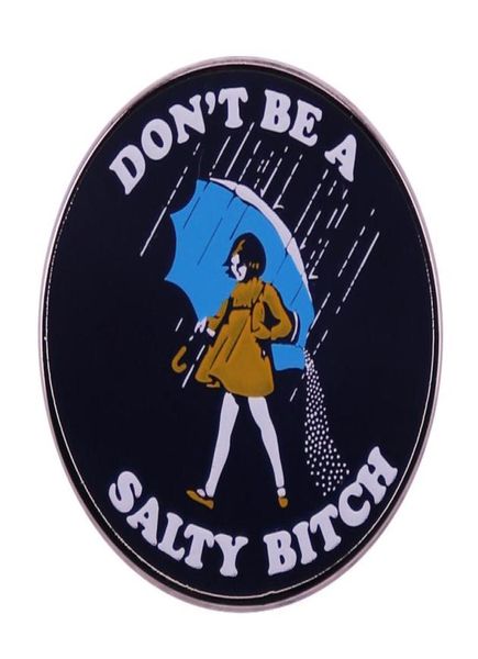 

don039t be a salty enamel brooch pin inspirational phrases badges lapel pins backpack fashion jewelry gifts 6210 q29810803, Gray