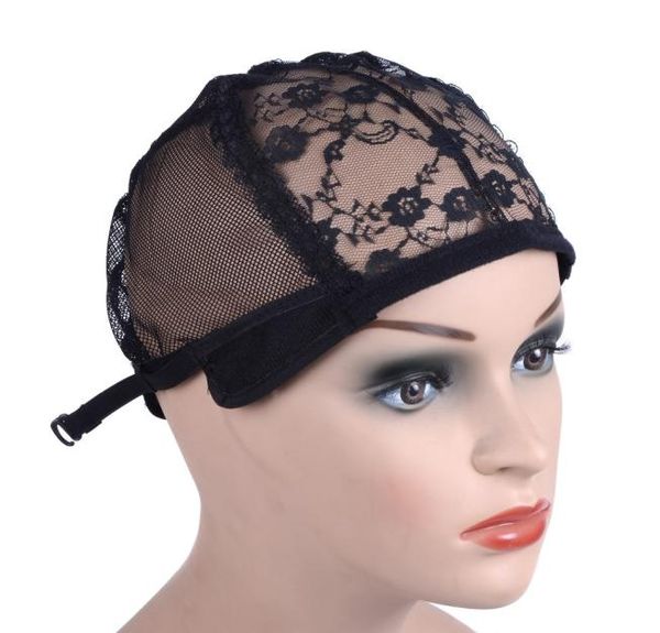 

wig cap for making wigs with adjustable strap on the back weaving cap size glueless wig caps 60 pcs dhl2284445, Black;brown