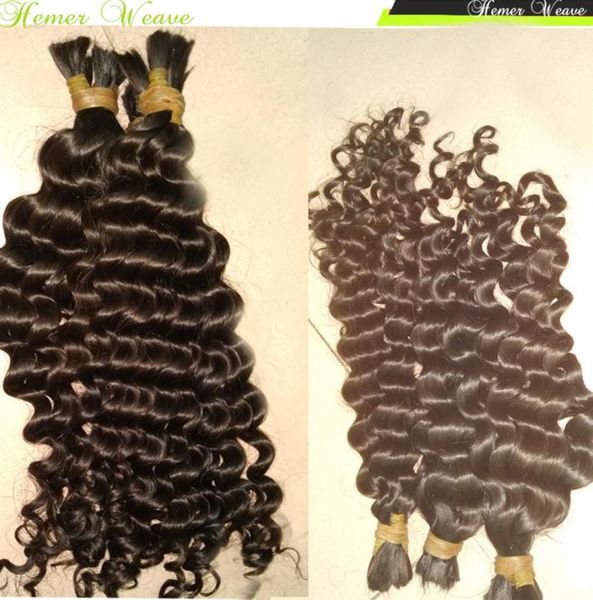 

raw peruvian bulk hair loose curly virgin unprocessed human hair braids 4pcslot luffy nature girl4173716, Black