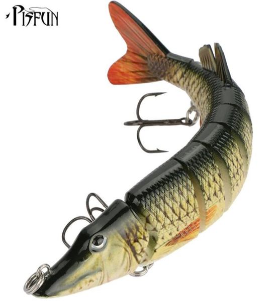 

lake pisfun 1pcs 20cm65g multisection artificial lures two hooks artificial muskie pike lure big lure swim bait 787in229oz2591501