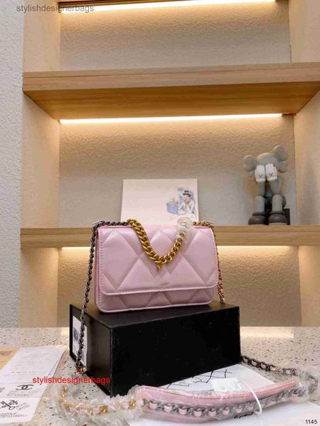 

women's shoulder bag luxury tote purse handbag message bags cluth brand classic genuine leather crossbody flap silver chain mini 19cm p