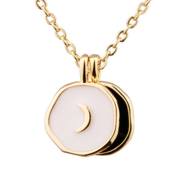 

black and white couple pendant tag 14k gold plated pendant necklace fashion elegant necklaces gift for woman jewelry7678006, Silver