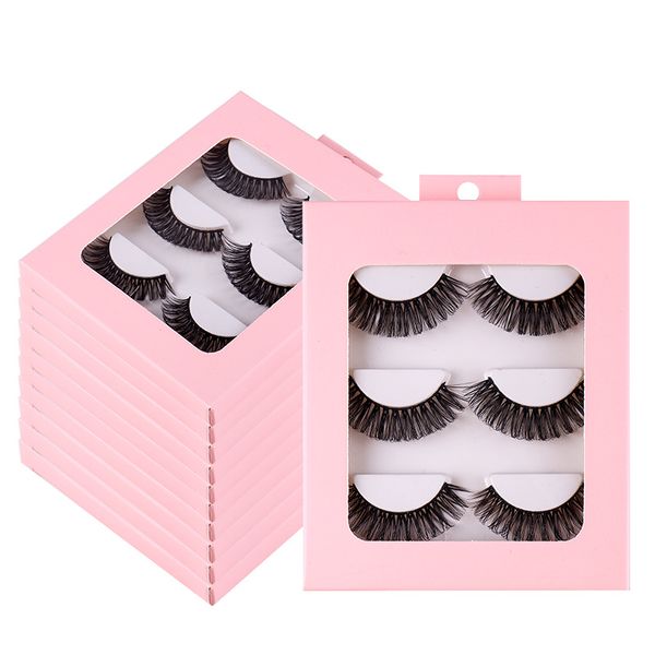 

thick multilayer mink fake eyelashes naturally soft & vivid reusable handmade russian curly lashes full strip lash extensions makeup dhl