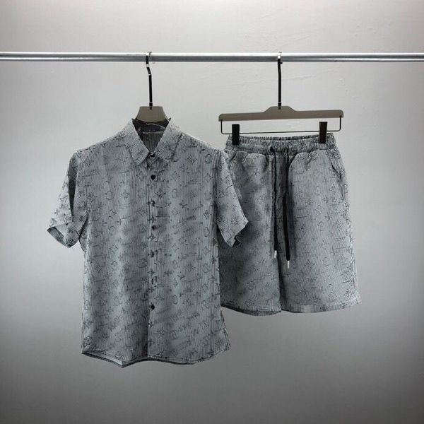 

men's plus tees & polos 2023 summer new fashion crew neck t shirt cotton short sleeve shirt hawaiian beach print shirt shorts sports su, Black;brown