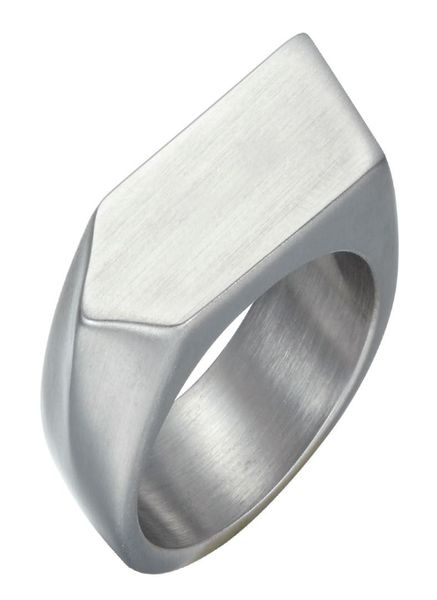 

mens gold color geometric rings titanium stainless steel square finger signet rings for men jewelry male ring8027086, Golden;silver