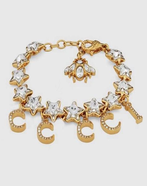 

designer crystal link bracelet cuff bangle men women gold color stainless steel jewelry hiphop bracelets8773829, Golden;silver