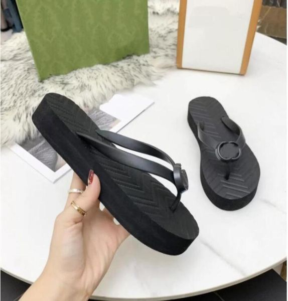 

2022 new ladies beach slides fashion vshaped flip flop sandals size 35424083766, Black