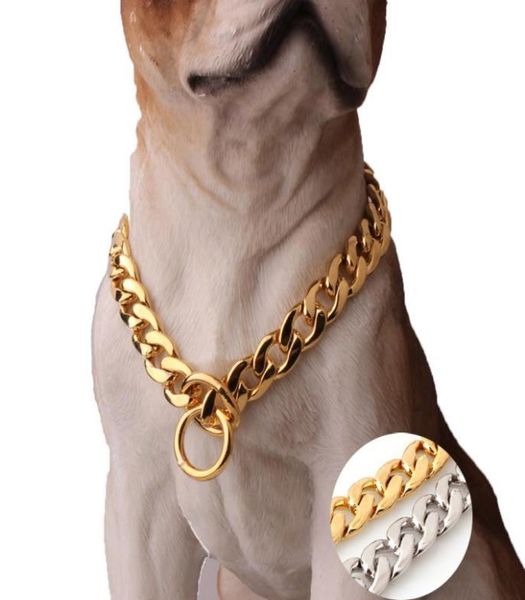 

stainless steel pet dog chain puppies medium dogs collar nk chains animal necks chains dog tools accessories 11mm 10 sizes2369627, Silver