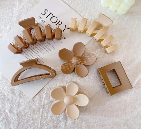 

korean geometric hollow out hair claw trendy simple flower hair clip barrette crab headdress for women hair accessories hairgrip2965758