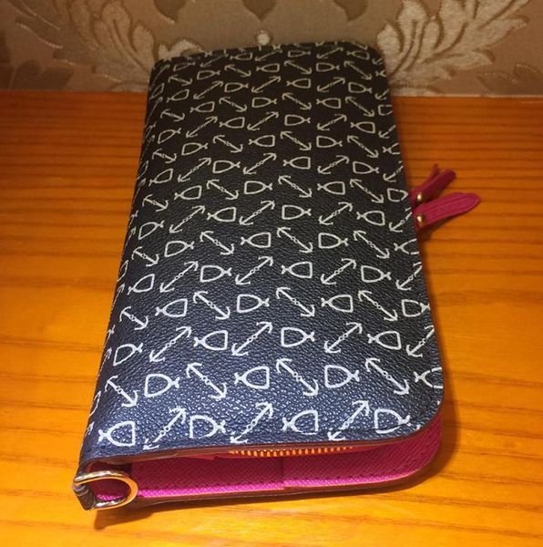 

genuine leather insolite wallet women multicolor long purse fashion female wallets m60042 card holder women famous br6593774, Red;black