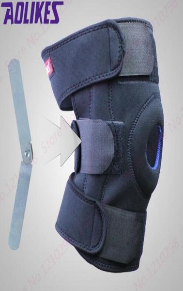 

steel plate climbing kneepad black rehabilitation leg knee support outdoor kneepad cycling knee brace6391754