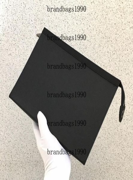 

new travel toiletry pouch 26 cm protection makeup zipper bags clutch women genuine leather waterproof 19 cm cosmetic bags for wome3058286, Red;black