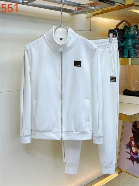 

2023men women tracksuits two pieces set jacket pants with letters and strips printed #m-3xl 07, Gray