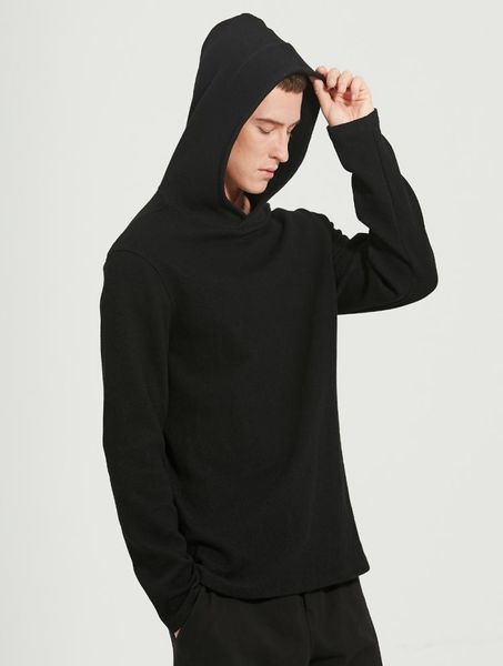 

2021 new men hooded hoodies sports yoga thick fabric solid basic sweatshirts quality jogger texture pullovers1370832
