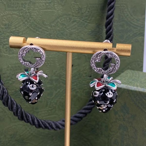 

2023 new fashion luxury brand designer plant pearl tassel pendant luxury earrings wedding engagement party gifts boxes and stamps 16, Silver