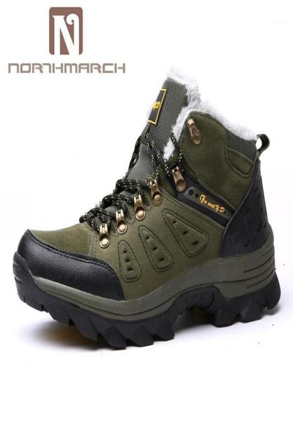 

northmarch men winter shoes fashion warm fur snow boots men outdoor mountain casual couple shoes botas de neve homens12990813, Black