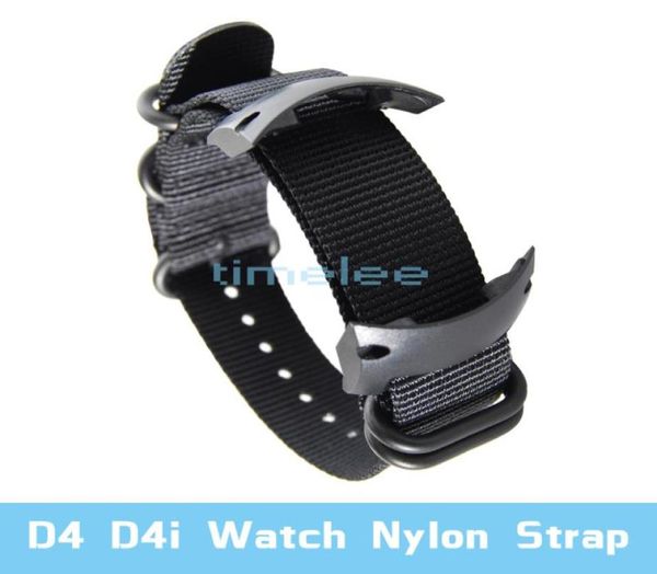 

for d4 d4i dive computer watch nylon strap abs adaptersscrewbars bands9509428, Black;brown