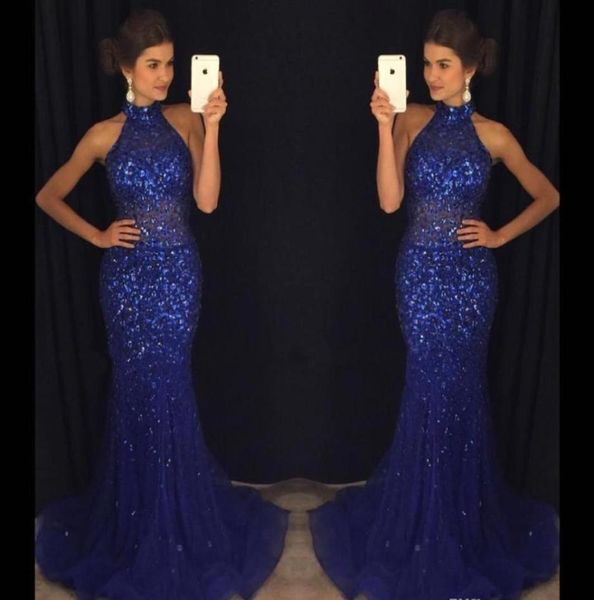 

mermaid evening dresses royal blue sleeveless holiday wear formal party prom gowns custom made plus size6516267, Black;red