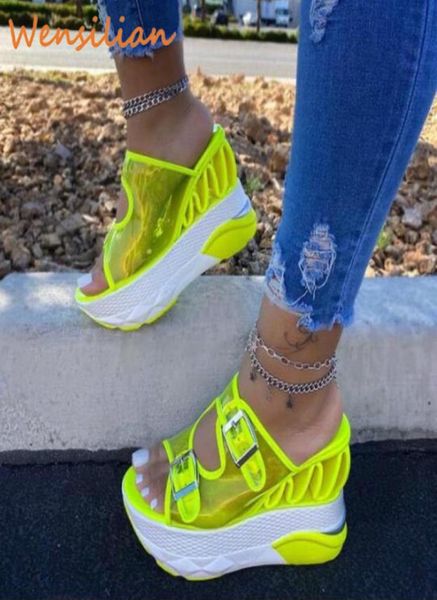 

summer sandals women 2020 womens platform sandals wedges shoes clear sandles women slippers sandels for women female sandalias y203750367, Black
