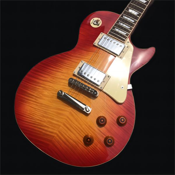 

one piece neck and body electric guitar, micro connect, tune-o-matic bridge, cherry explosion maple ing