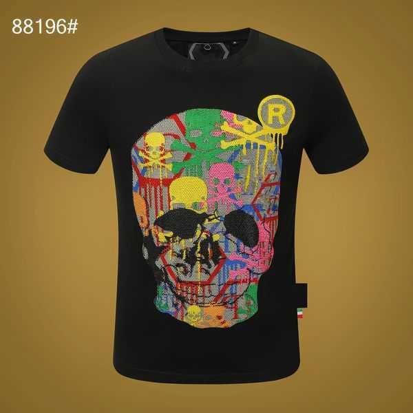 

2023ss mens tshirts men designer plein bear skull diamond t shirt short sleeve dollar brown bear brand tee oneck skulls tshirt tees pb 207x, White;black