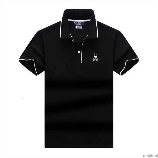 

designer mens t-shirt psycho bunny polo tees womens shirts men's fashion business casual high street skull rabbit tshirt 815r, White;black