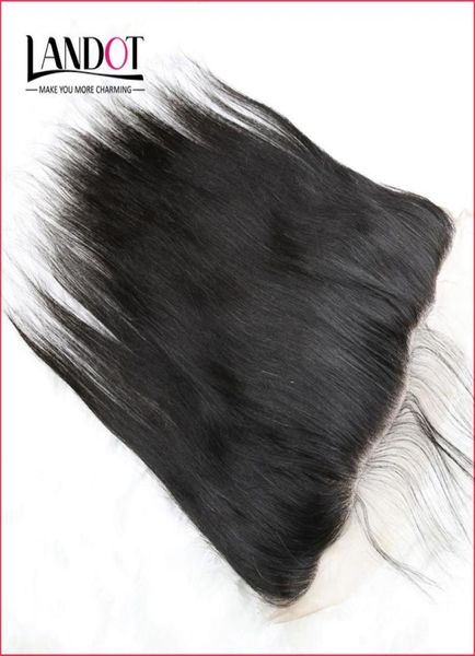 

ear to ear 13x4 brazilian lace frontal closures 8a malaysian indian peruvian cambodian virgin human hair straight closures hid8446391, Black