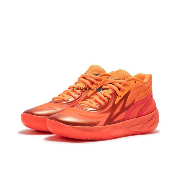 

orange mb02 supernova fiery coral kids men women basketball shoes for sale jade slime lake green sport shoe sneakers size 4.5-12