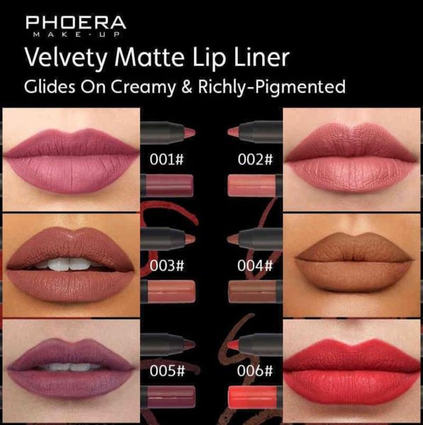 

waterproof makeup pencil professional matte ladies charming lip liner repair lipstick portable tool silky beauty eyeliner 12 color3624270