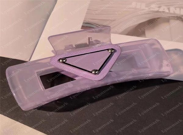 

8 colors designer hair clips for women ladies solid jelly luxury hairclips claw brand hair pin big square crabs hairpins headbands2516819, Golden;silver