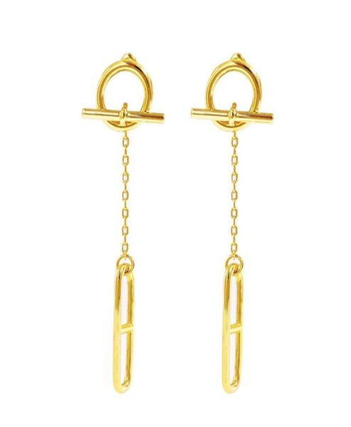 

stainless steel heart shape stud long h earrings for women men fashion genuine jewelry rose goldsilvergold pig nose love earring6108638, Golden;silver