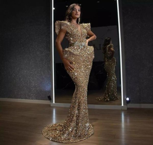 

arrival 2021 sleeveless gold mermaid evening dresses gowns for woman night wear party plus size abendkleider5587896, Black;red