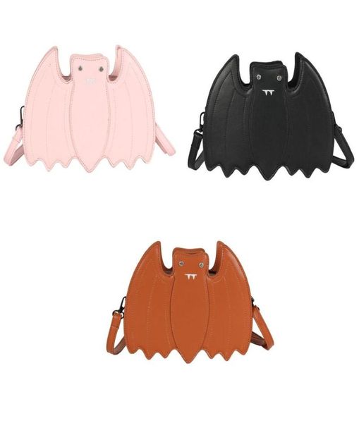 

evening bags d0lf pu leather bat messenger soft funny animal pattern shoulder bag cute cartoon crossbody gothic satchel1020567