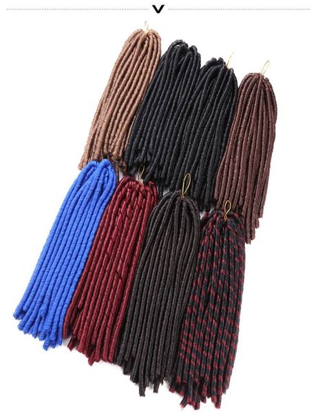 

14inch 30strand faux locs crochet braids hair synthetic braiding soft dread hair extensions high temperature fiber8683567, Black