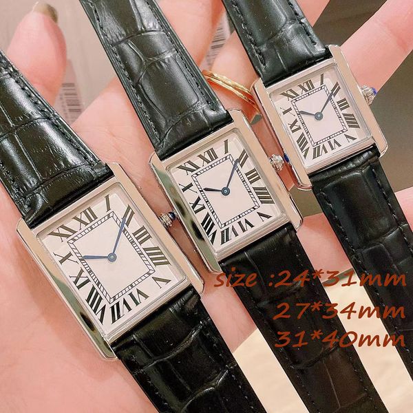 

Womens watches for women luxury watch ladies Square wristwatch designer watches full Stainless steel leather strap WristWatch, Color 4